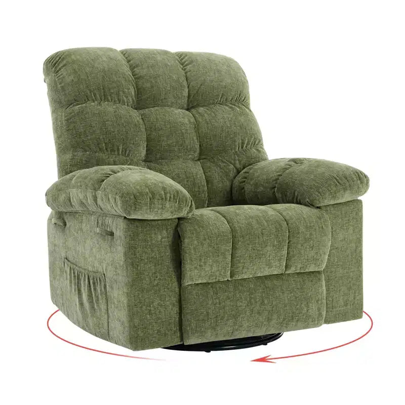 Fauteuil inclinable à bascule, Fauteuil à bascule pivotant à 360°, Canapé inclinable individuel