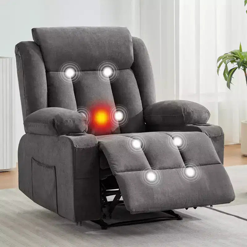 Fauteuil inclinable massant à bascule, Fauteuil à bascule confortable et surdimensionné