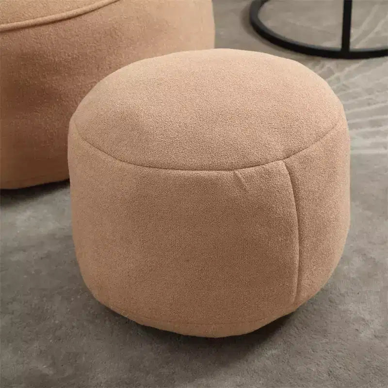 Pouf Géant, Fauteuils Poires en Mousse Haute Densité avec Repose-Pieds