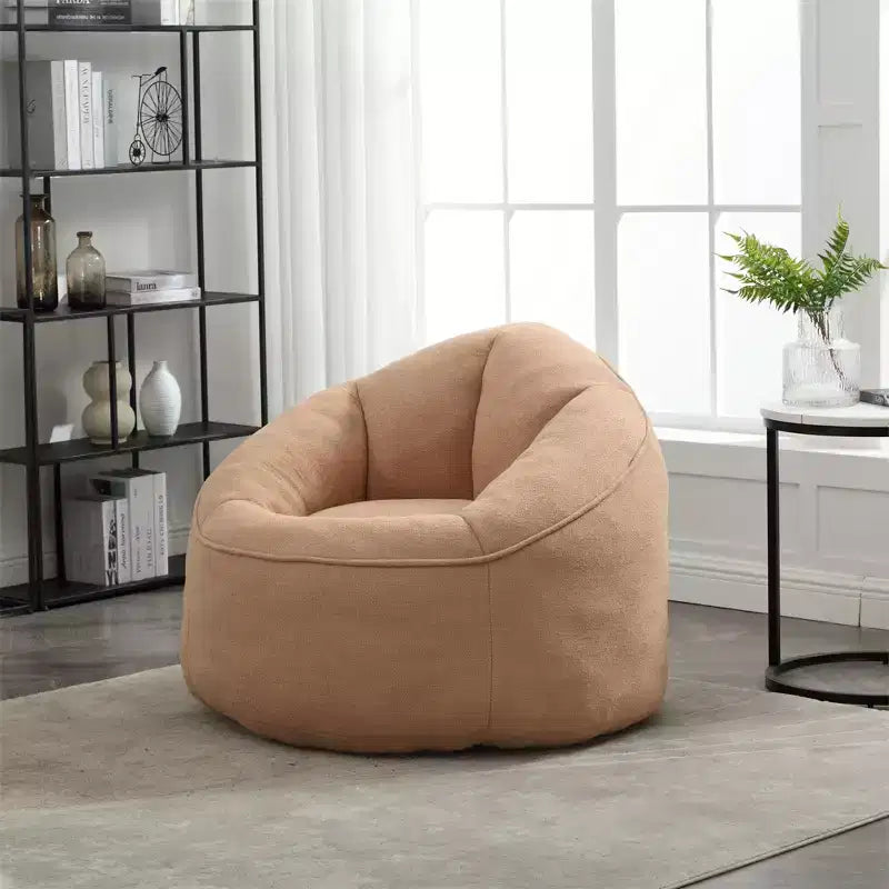 Pouf Géant, Fauteuils Poires en Mousse Haute Densité avec Repose-Pieds