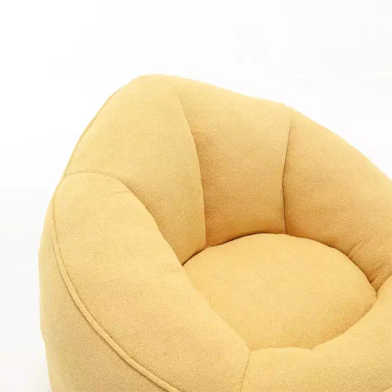 Pouf Géant, Fauteuils Poires en Mousse Haute Densité avec Repose-Pieds