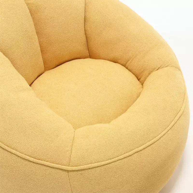 Pouf Géant, Fauteuils Poires en Mousse Haute Densité avec Repose-Pieds