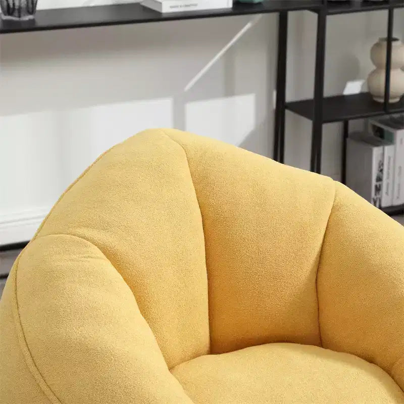 Pouf Géant, Fauteuils Poires en Mousse Haute Densité avec Repose-Pieds