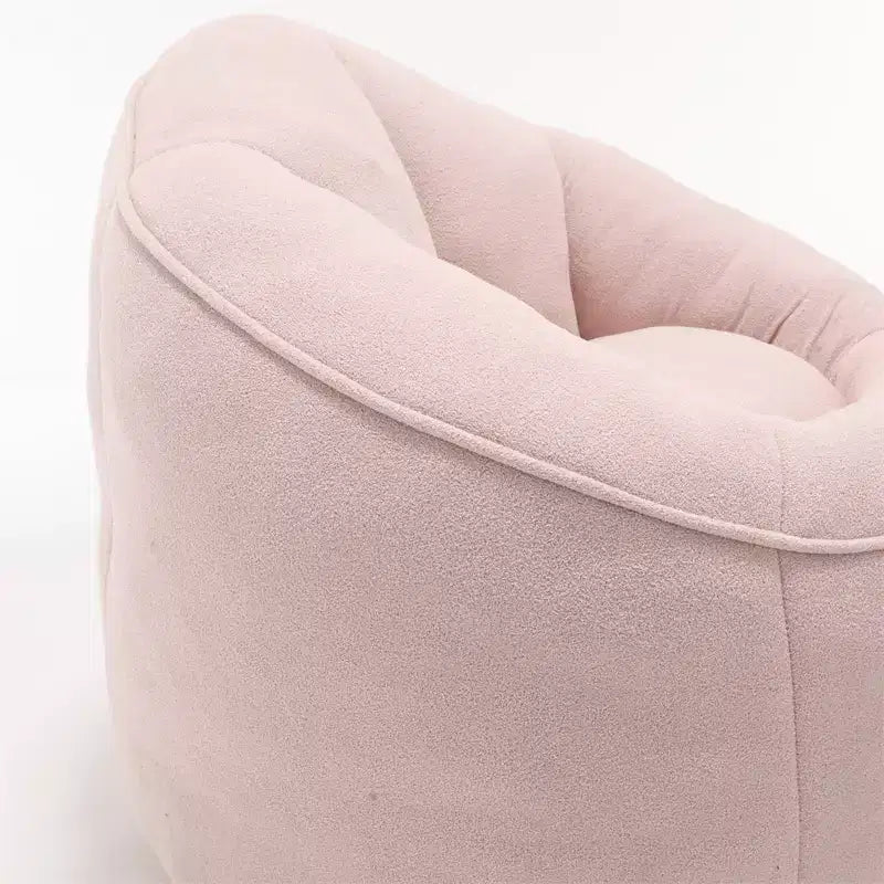 Pouf Géant, Fauteuils Poires en Mousse Haute Densité avec Repose-Pieds