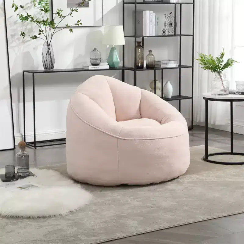 Pouf Géant, Fauteuils Poires en Mousse Haute Densité avec Repose-Pieds