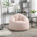 Bean Bag Chair, High-Density Foam Filling Bean Bag Sofa Chairs with Foot Stool, Modern Accent Chair with Ottoman