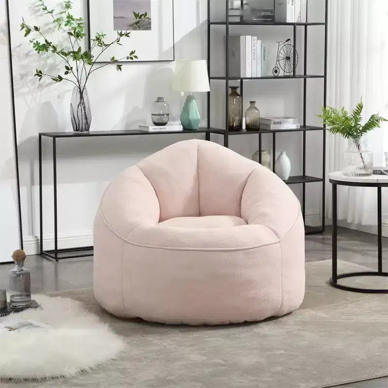 Bean Bag Chair, High-Density Foam Filling Bean Bag Sofa Chairs with Foot Stool, Modern Accent Chair with Ottoman