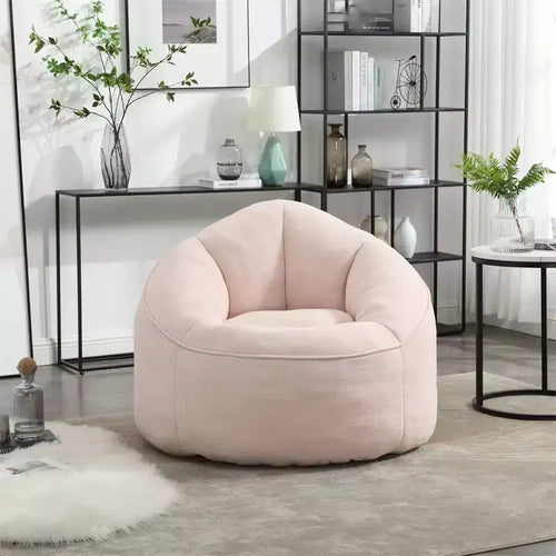 Bean Bag Chair, High-Density Foam Filling Bean Bag Sofa Chairs with Foot Stool, Modern Accent Chair with Ottoman