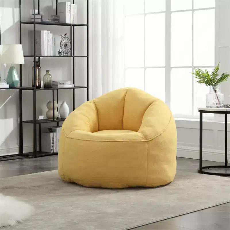 Pouf Géant, Fauteuils Poires en Mousse Haute Densité avec Repose-Pieds