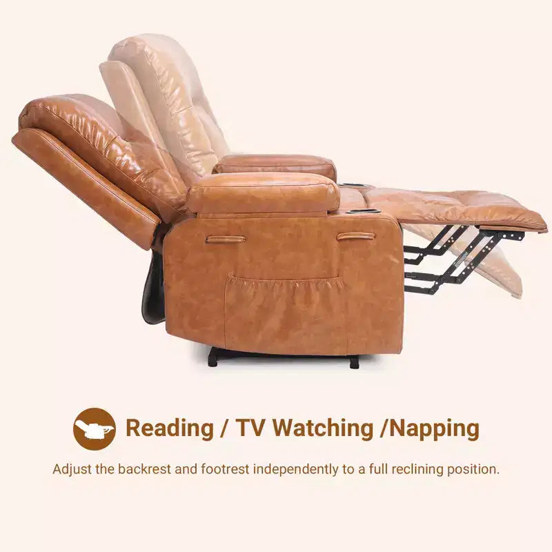 Fauteuil inclinable releveur électrique en cuir, Fauteuil inclinable réglable, Canapé simple ergonomique