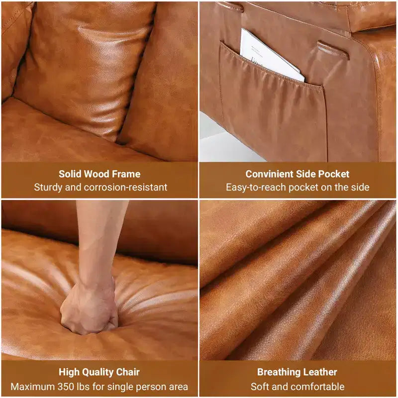 Fauteuil inclinable releveur électrique en cuir, Fauteuil inclinable réglable, Canapé simple ergonomique