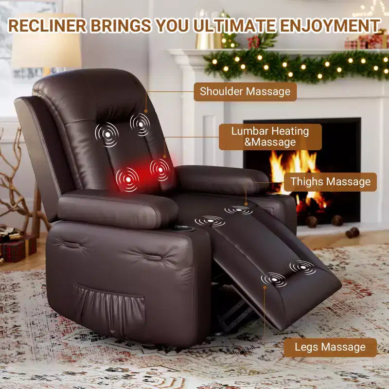 Fauteuil inclinable releveur électrique en cuir, Fauteuil inclinable réglable, Canapé simple ergonomique