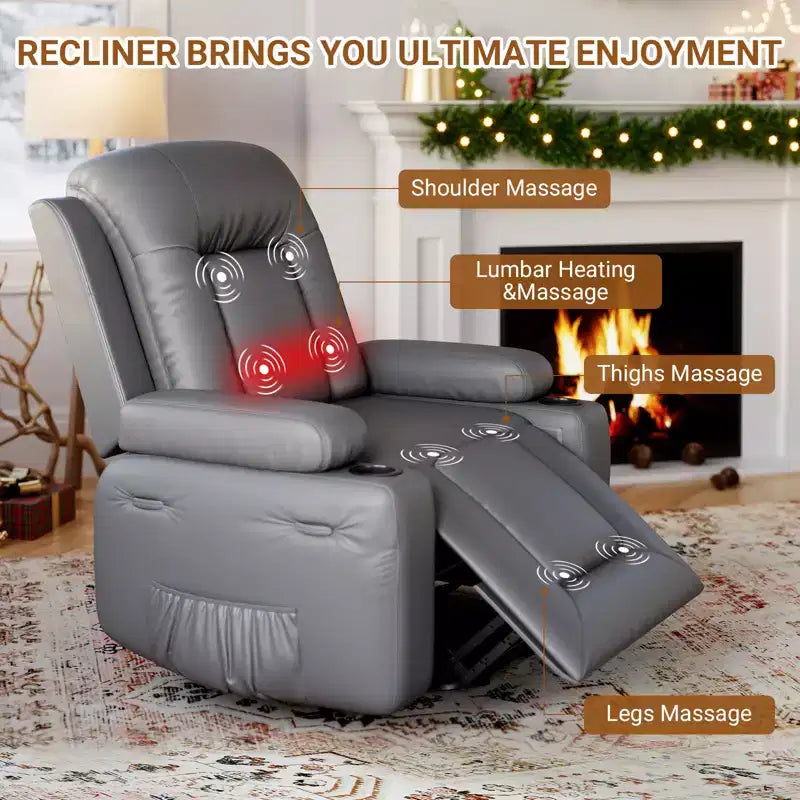 Fauteuil inclinable releveur électrique en cuir, Fauteuil inclinable réglable, Canapé simple ergonomique