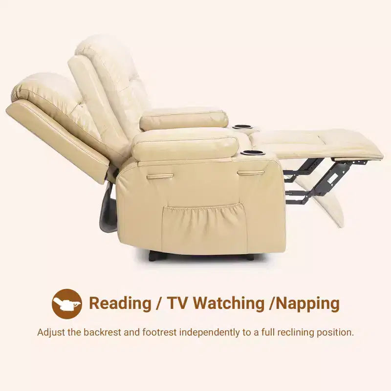 Fauteuil inclinable releveur électrique en cuir, Fauteuil inclinable réglable, Canapé simple ergonomique