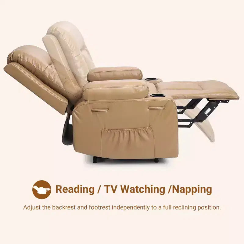 Fauteuil inclinable releveur électrique en cuir, Fauteuil inclinable réglable, Canapé simple ergonomique
