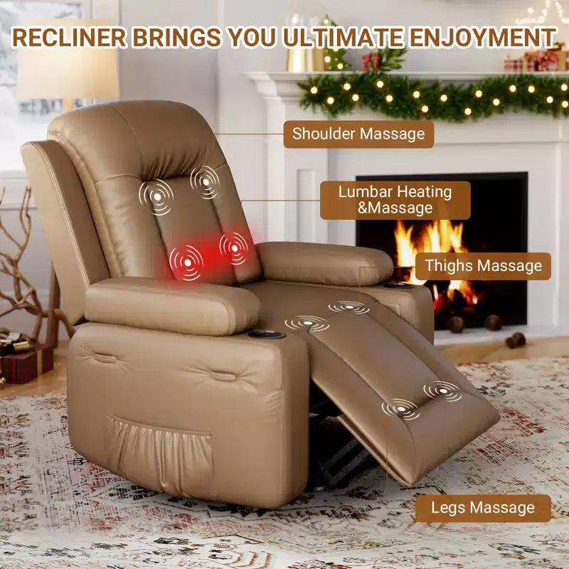 Fauteuil inclinable releveur électrique en cuir, Fauteuil inclinable réglable, Canapé simple ergonomique