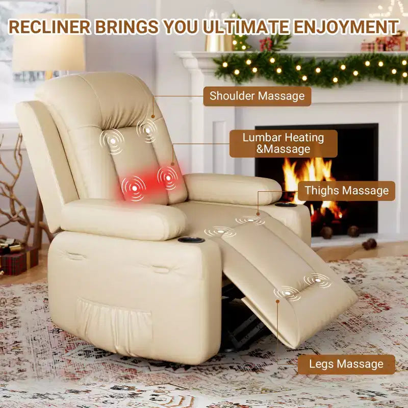 Fauteuil inclinable releveur électrique en cuir, Fauteuil inclinable réglable, Canapé simple ergonomique