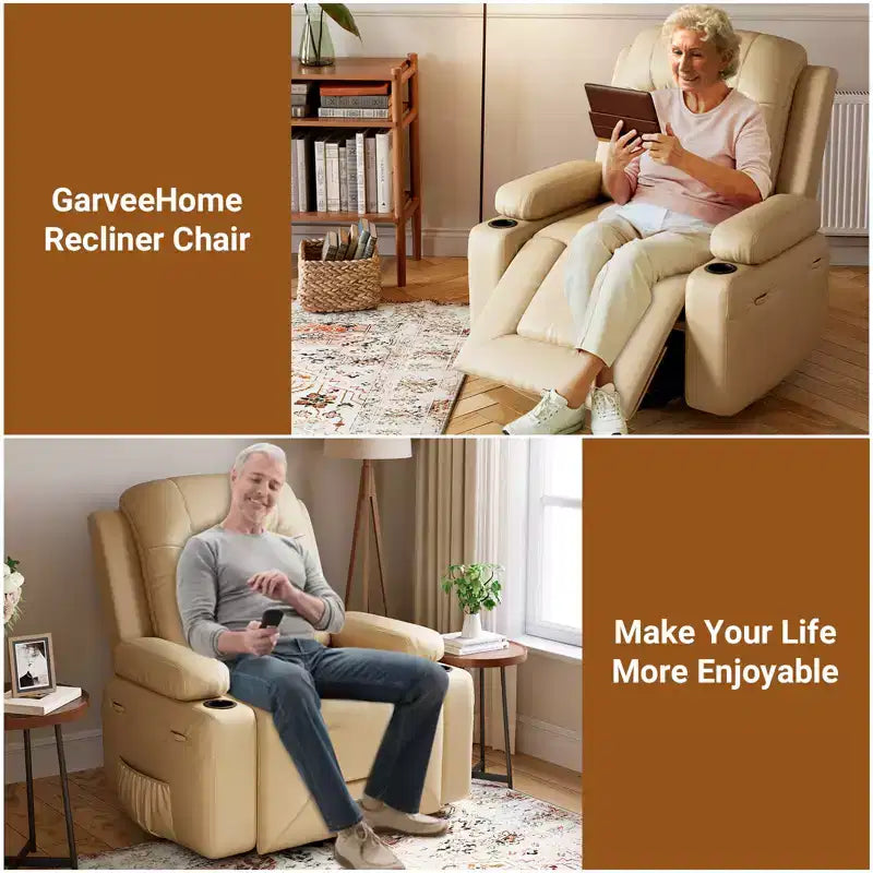 Fauteuil inclinable releveur électrique en cuir, Fauteuil inclinable réglable, Canapé simple ergonomique