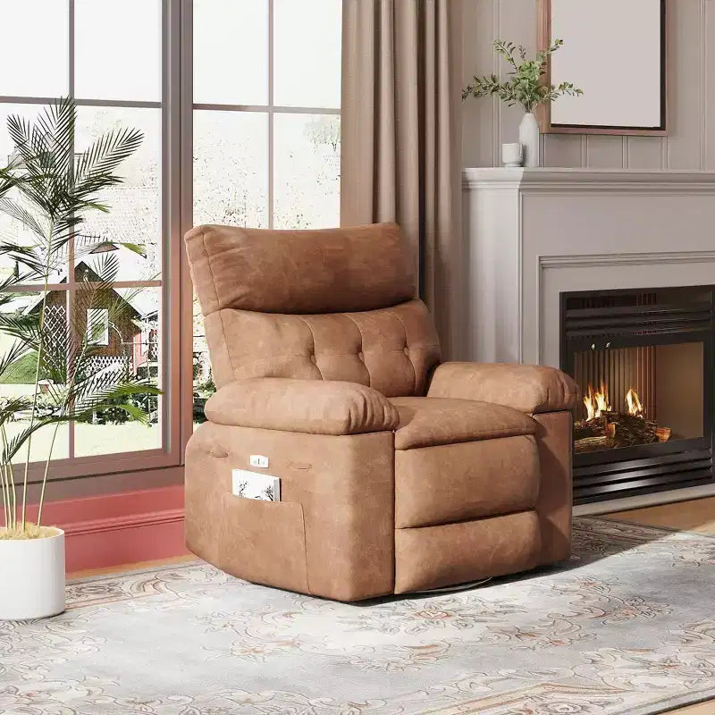Fauteuil inclinable électrique en cuir, fauteuil inclinable réglable, rembourrage éponge 1,5X