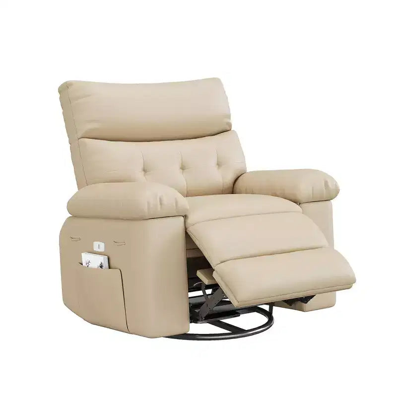 37.4 PU Leather Power Lift Recliner Chair, Adjustable Recliner, 1.5X Sponge Filling, Seat Width, Cup Holders, Ergonomic Single Sofa