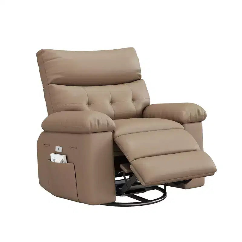 Fauteuil inclinable électrique en cuir, fauteuil inclinable réglable, rembourrage éponge 1,5X
