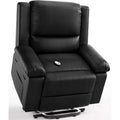 Electric recliner sofa, massage PU leather, electric recliner sofa, reclines up to 135 degrees, 8-point massage with lumbar heating