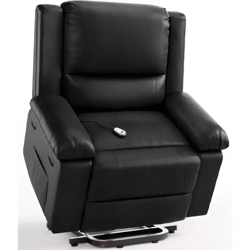 Electric recliner sofa, massage PU leather, electric recliner sofa, reclines up to 135 degrees, 8-point massage with lumbar heating