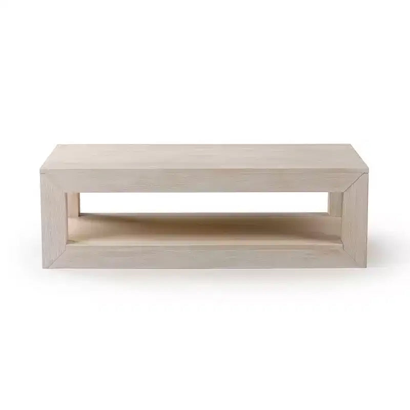Table basse rectangulaire moderne avec étagère inférieure
