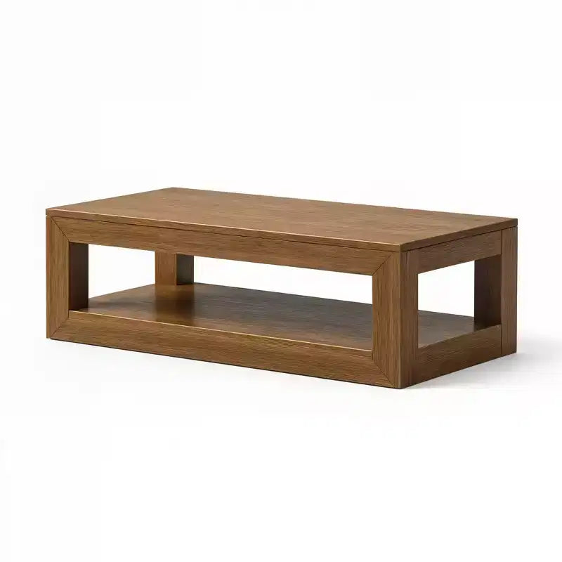 Table basse rectangulaire moderne avec étagère inférieure