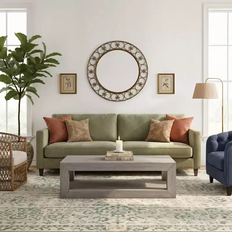 Table basse rectangulaire moderne avec étagère inférieure
