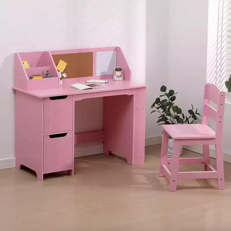 Bureau d'apprentissage pour enfants avec étagère à livres