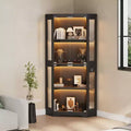 Vitrine avec étagères en verre réglables