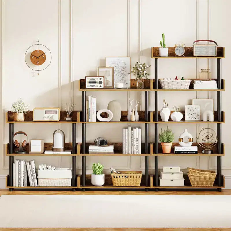 Étagère à 3 niveaux avec kit anti-basculement, style industriel
