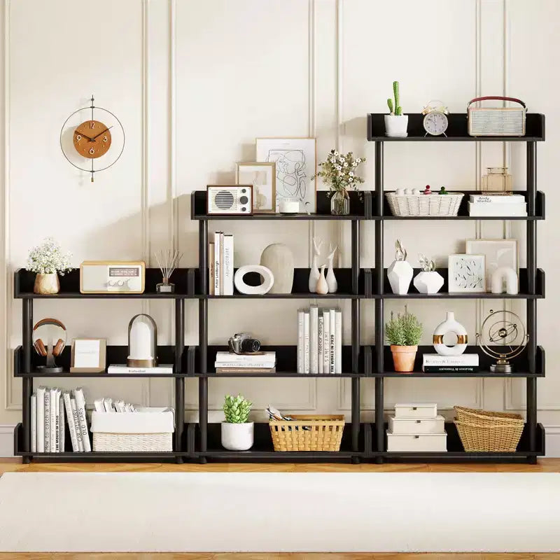 Étagère à 3 niveaux avec kit anti-basculement, style industriel