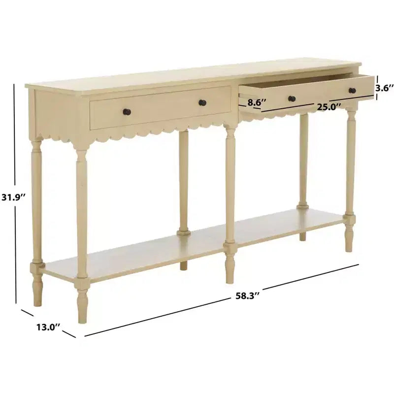 Console avec étagère ouverte