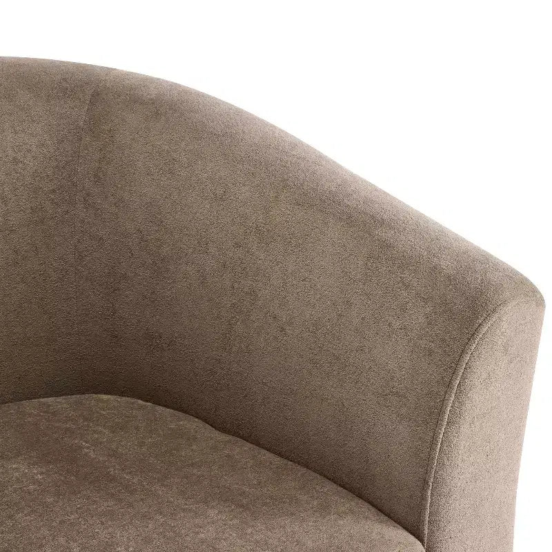 Fauteuil d'appoint moderne en bois pivotant à 360° avec revêtement en velours