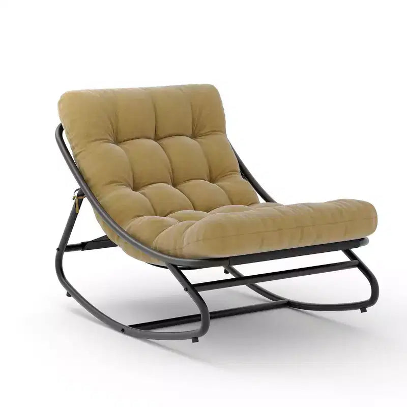 Fauteuil à bascule avec coussin, Fauteuil à bascule d'extérieur surdimensionné