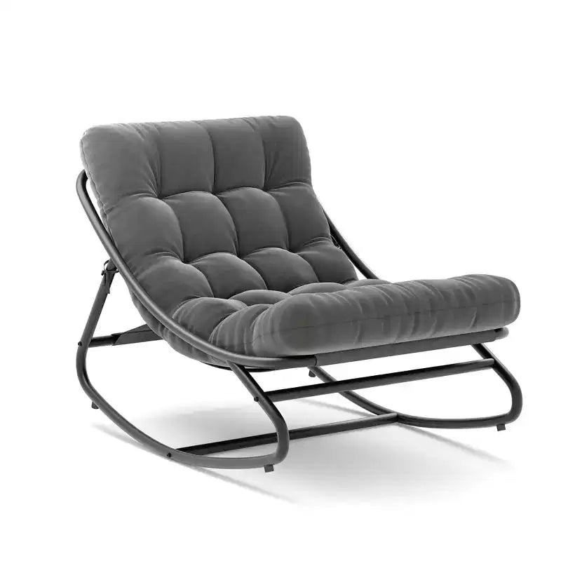 Fauteuil à bascule avec coussin, Fauteuil à bascule d'extérieur surdimensionné