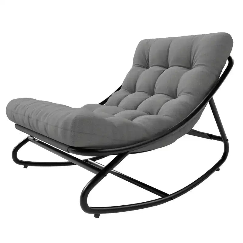 Fauteuil à bascule avec coussin, Fauteuil à bascule d'extérieur surdimensionné