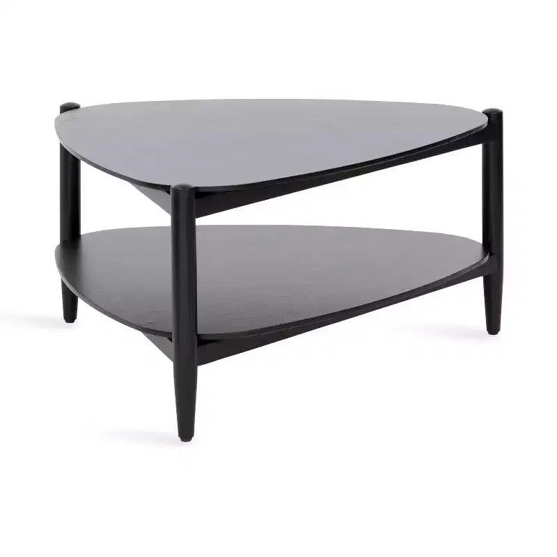 Kate and Laurel Knowlton Wood Coffee Table, 32x31x17, Black