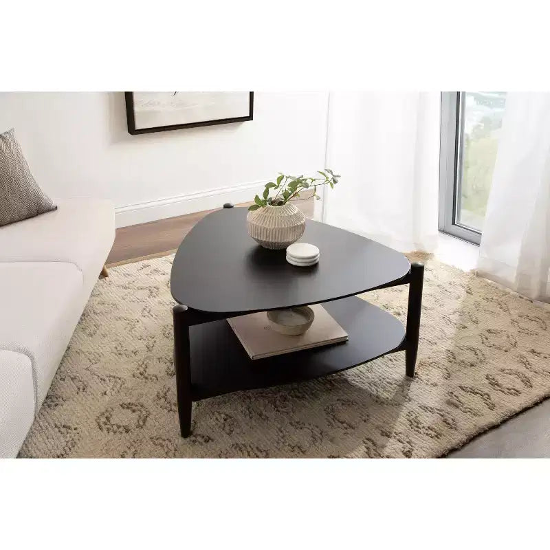Table basse en bois, 32x31x17, Noir