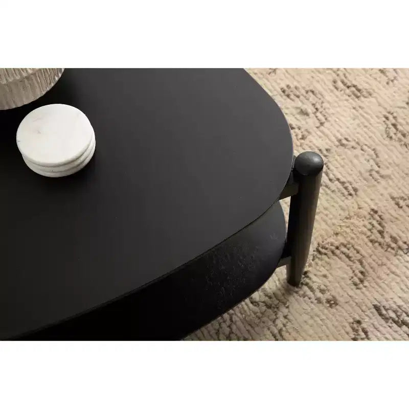 Table basse en bois, 32x31x17, Noir