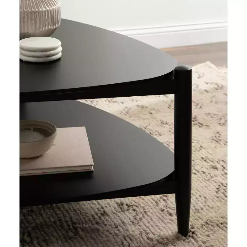 Table basse en bois, 32x31x17, Noir