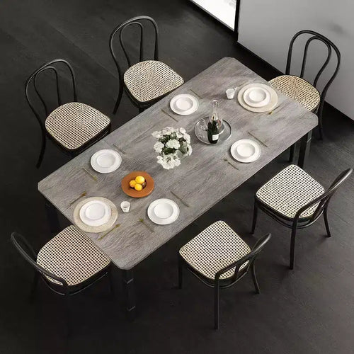 79 Large Industrial Dining Room Table for 6-8 People Rectangular Wood Kitchen Table Modern Farmhouse Dining Table