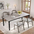 79 Grande table de salle à manger industrielle pour 6-8 personnes Table de cuisine rectangulaire en bois Table à manger moderne de style ferme