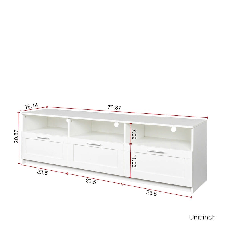 70.87 TV Stand with 3 Storage Spaces & 3 Drawers