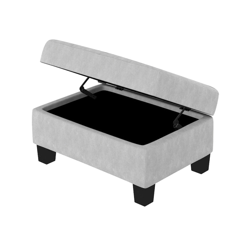 Orisfur. Sectional Corner Sofa L-shape Couch Space Saving with Storage Ottoman & Cup Holders Design