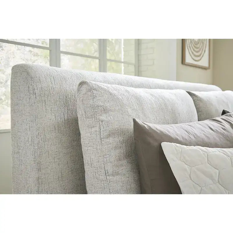 Signature Design by Ashley Cabalynn Light Brown Upholstered Platform Bed