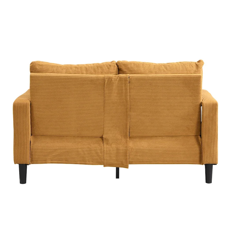 5-Seat Corduroy Sofa Set (3-Seater + 2-Seater) with High-Density Sponge Cushions & Sturdy Hardwood Frame
