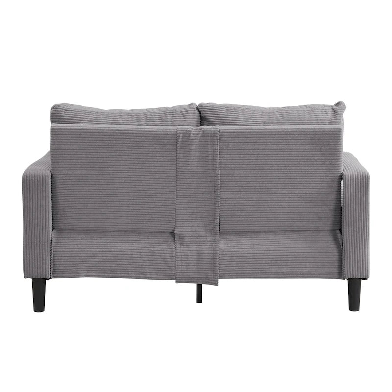 5-Seat Corduroy Sofa Set (3-Seater + 2-Seater) with High-Density Sponge Cushions & Sturdy Hardwood Frame